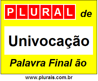 Plural de Univocação