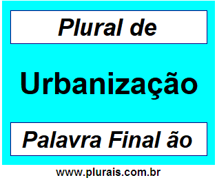 Plural de Urbanização