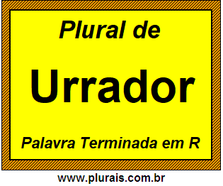 Plural de Urrador