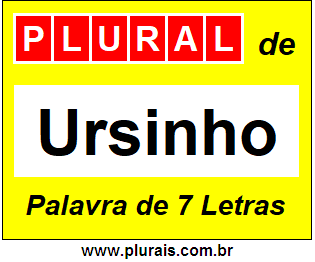 Plural de Ursinho