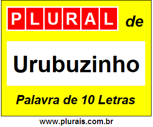 Plural de Urubuzinho