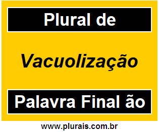 Plural de Vacuolização