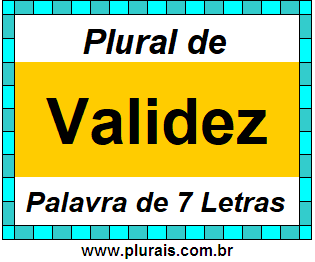 Plural de Validez