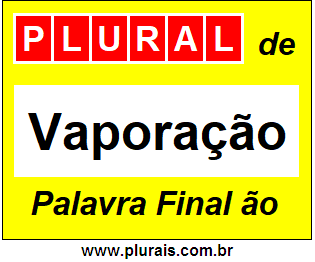 Plural de Vaporação