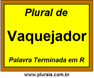 Plural de Vaquejador