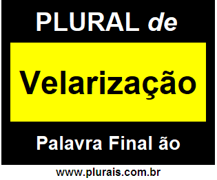 Plural de Velarização