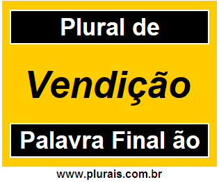 Plural de Vendição