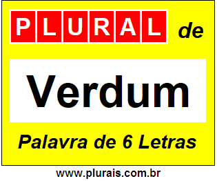 Plural de Verdum