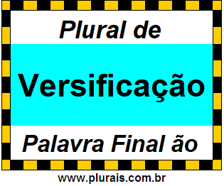 Plural de Versificação