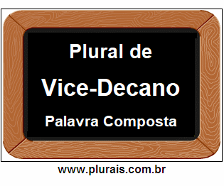 Plural de Vice-Decano