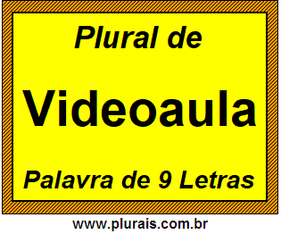 Plural de Videoaula