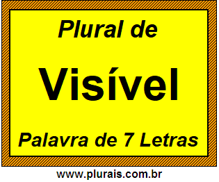 Plural de Visível