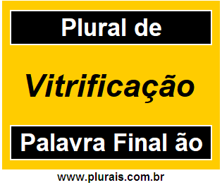 Plural de Vitrificação