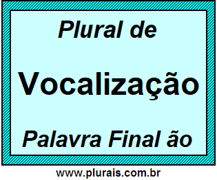 Plural de Vocalização