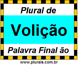 Plural de Volição