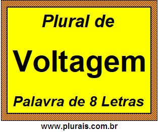 Plural de Voltagem