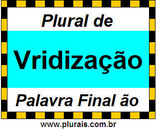 Plural de Vridização