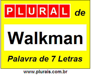 Plural de Walkman