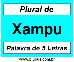 Plural de Xampu