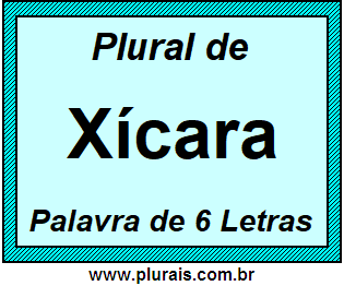 Plural de Xícara