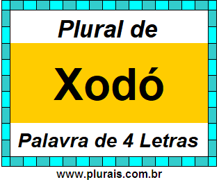 Plural de Xodó