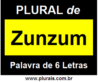 Plural de Zunzum